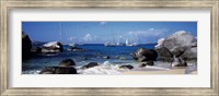 Sailboats in the sea, The Baths, Virgin Gorda, British Virgin Islands Fine Art Print
