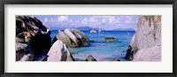 Boulders on a coast, The Baths, Virgin Gorda, British Virgin Islands Fine Art Print