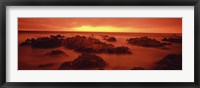 Foggy beach at dusk, Pebble Beach, Monterey County, California, USA Fine Art Print