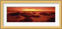 Foggy beach at dusk, Pebble Beach, Monterey County, California, USA Fine Art Print