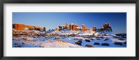 Rock formations on a landscape, Arches National Park, Utah, USA Fine Art Print
