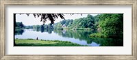 Stourhead Garden Lake and pavillion, England, United Kingdom Fine Art Print