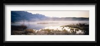 Lake with mountains in the background, Canadian Rockies, Alberta, Canada Fine Art Print