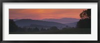 Fog over hills, Caledonia County, Vermont, New England, USA Fine Art Print