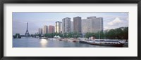 Skyscrapers near a river, Paris, France Fine Art Print