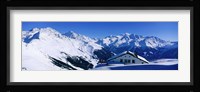 Alpine Scene In Winter, Switzerland Fine Art Print