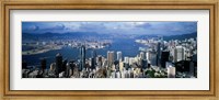Hong Kong with Cloudy Sky, China Fine Art Print