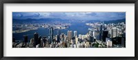 Hong Kong with Cloudy Sky, China Fine Art Print