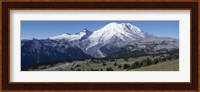 Snowcapped mountain, Mt Rainier, Mt Rainier National Park, Pierce County, Washington State, USA Fine Art Print