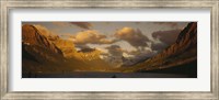 Mountains surrounding a lake, St. Mary Lake, Glacier Bay National Park, Montana, USA Fine Art Print