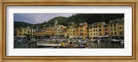 Fishing boats at the harbor, Portofino, Italy Fine Art Print