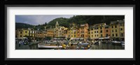 Fishing boats at the harbor, Portofino, Italy Fine Art Print