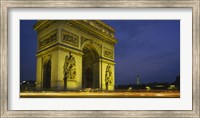 Low angle view of a monument, Arc De Triomphe, Paris, France Fine Art Print