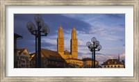Low angle view of a church, Grossmunster, Zurich, Switzerland Fine Art Print