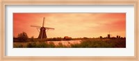 Windmill, Kinderdigk, Netherlands Fine Art Print