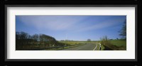 Empty road passing through a landscape, Freisen, Germany Fine Art Print