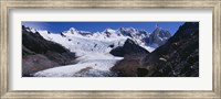 Glacier on a mountain range, Argentine Glaciers National Park, Patagonia, Argentina Fine Art Print