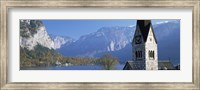 Church at the lakeside, Hallstatt, Salzkammergut, Austria Fine Art Print
