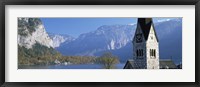 Church at the lakeside, Hallstatt, Salzkammergut, Austria Fine Art Print