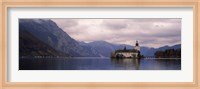 Fort on an island in a lake, Schloss Ort, Traunsee, Gmunden, Upper Austria, Austria Fine Art Print