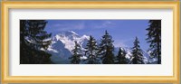 Mountains covered with snow, Swiss Alps, Wengen, Bernese Oberland, Switzerland Fine Art Print