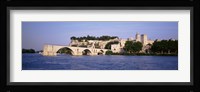 France, Vaucluse, Avignon, Palais des Papes, Pont St-Benezet Bridge, Fort near the sea Fine Art Print