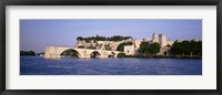 France, Vaucluse, Avignon, Palais des Papes, Pont St-Benezet Bridge, Fort near the sea Fine Art Print