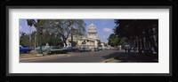 Building along a road, Capitolio, Havana, Cuba Fine Art Print
