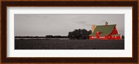 Red Barn, Kankakee, Illinois, USA Fine Art Print