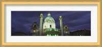 Facade of St. Charles Church at Night, Austria Fine Art Print