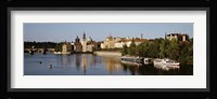 Buildings at the waterfront, Prague, Czech Republic Fine Art Print