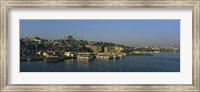 Boats moored at a harbor, Istanbul, Turkey Fine Art Print
