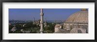 View of a mosque, St. Sophia, Hagia Sophia, Mosque of Sultan Ahmet I, Blue Mosque, Sultanahmet District, Istanbul, Turkey Fine Art Print
