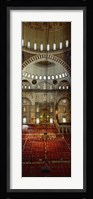 Interiors of a mosque, Suleymanie Mosque, Istanbul, Turkey Fine Art Print