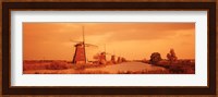 Windmills in Holland (Sepia) Fine Art Print