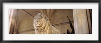 Germany, Munich, Lion sculpture in front of a building Fine Art Print
