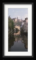 Luxembourg, Luxembourg City, Alzette River Flowing through Grund District Fine Art Print