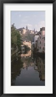 Luxembourg, Luxembourg City, Alzette River Flowing through Grund District Fine Art Print