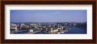 High angle view of buildings viewed from City Hall, Stockholm, Sweden Fine Art Print