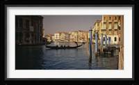 Tourists sitting in a gondola, Grand Canal, Venice, Italy Fine Art Print