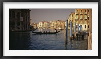 Tourists sitting in a gondola, Grand Canal, Venice, Italy Fine Art Print