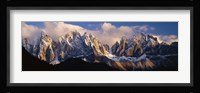 Snowcapped mountain peaks, Dolomites, Italy Fine Art Print