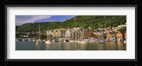 Boats in a River, Bergen, Hordaland, Norway Fine Art Print