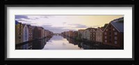 Houses on both sides of a river, Trondheim, Sor-Trondelag, Norway Fine Art Print
