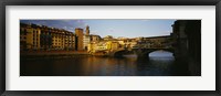 Bridge Across A River, Arno River, Ponte Vecchio, Florence, Italy Fine Art Print