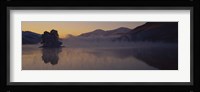 Silhouette of a tree in a lake, Loch Tay, Tayside region, Scotland Fine Art Print