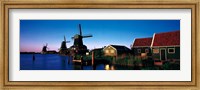 Windmills Zaanstreek Netherlands Fine Art Print