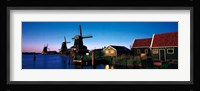 Windmills Zaanstreek Netherlands Fine Art Print