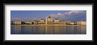 Parliament building at the waterfront, Danube River, Budapest, Hungary Fine Art Print
