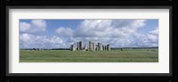 England, Wiltshire, View of rock formations of Stonehenge Fine Art Print